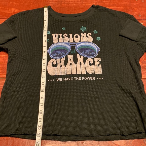 The Art of Anthropologie featuring Sharlene Artsy Long Sleeve Thermal Tee Sz XS - Picture 5 of 7